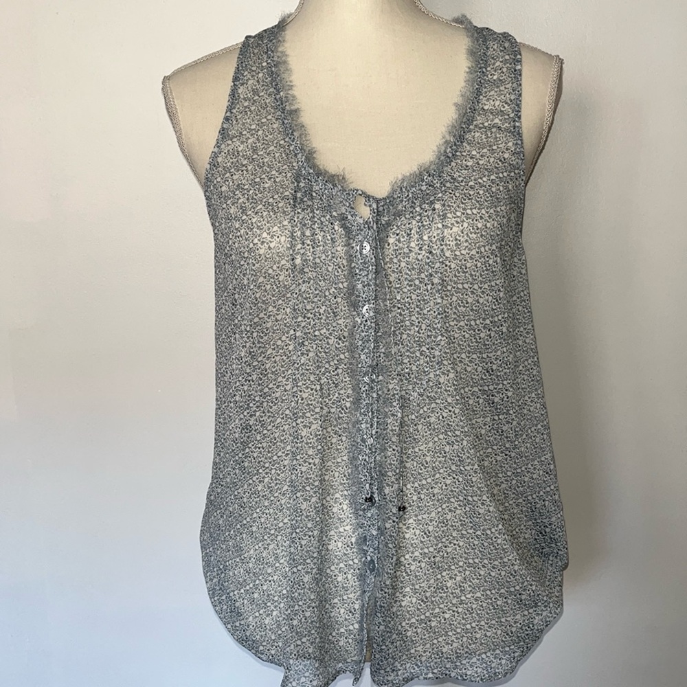 American Eagle outfitters, blue and white, sheer blouse. Size S/P